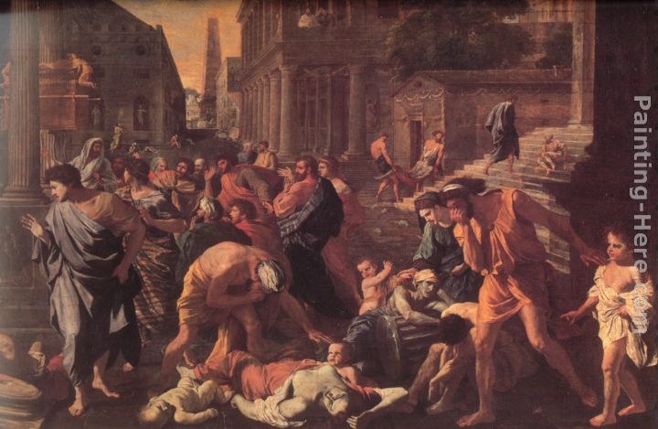 Nicolas Poussin The Plague of Ashdod - detail